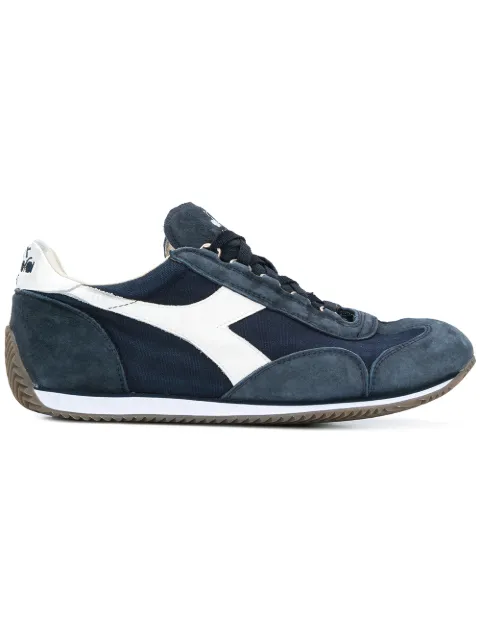 Diadora Blue Leather Sneakers In Blue