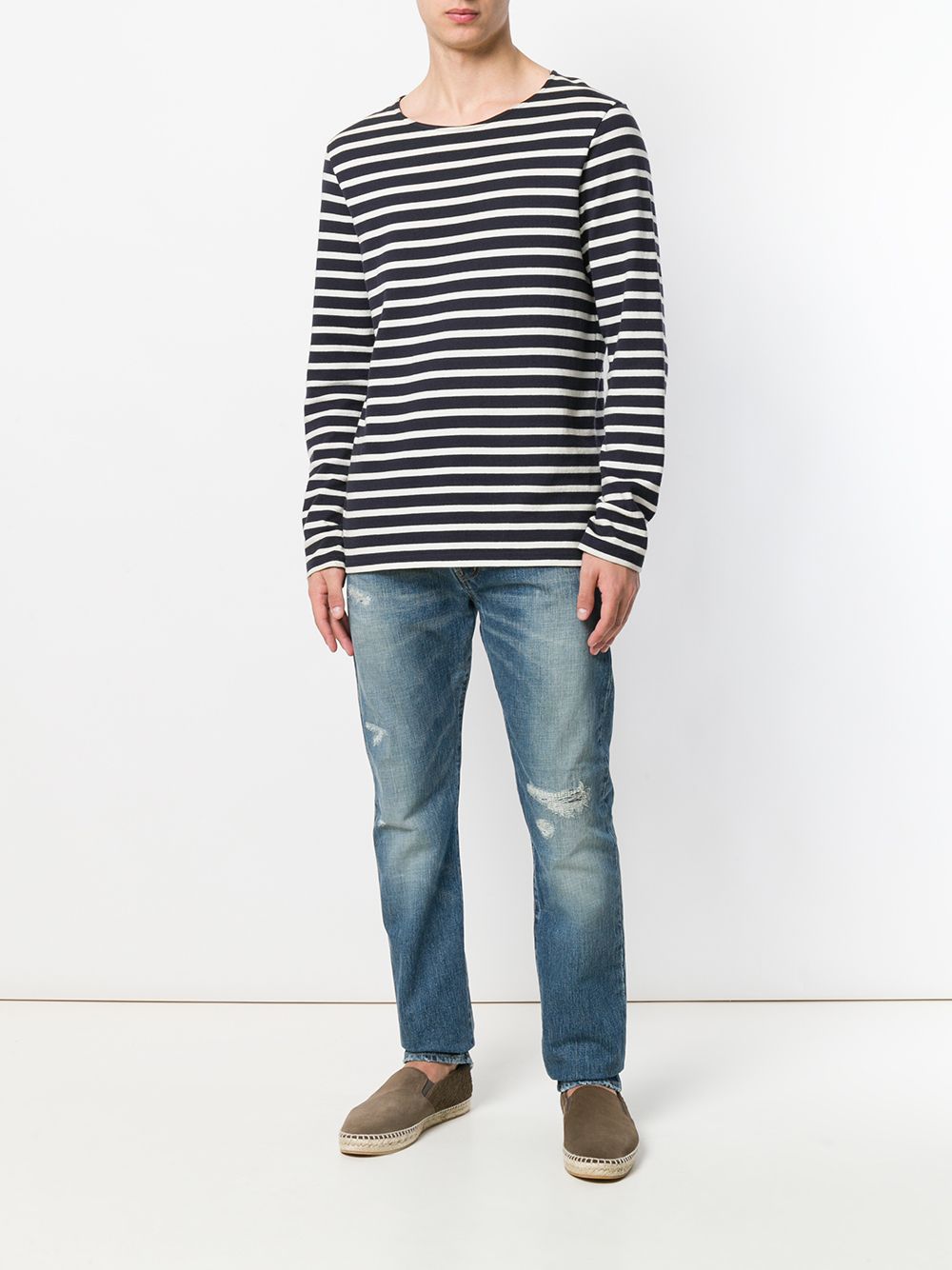 фото Saint Laurent джинсы с выцветшим эффектом