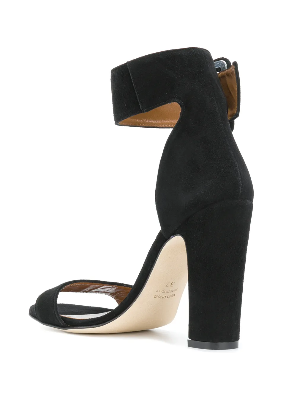 Paris Texas suede heeled sandals Black