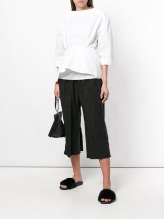 wide leg cropped trousers展示图
