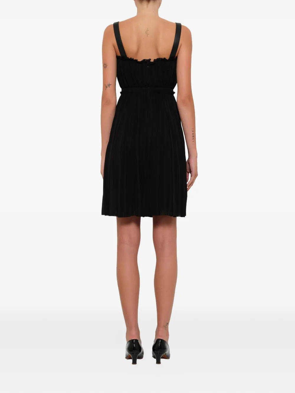  Alexander Mcqueen Kleid Mit Schnalle   Schwarz 