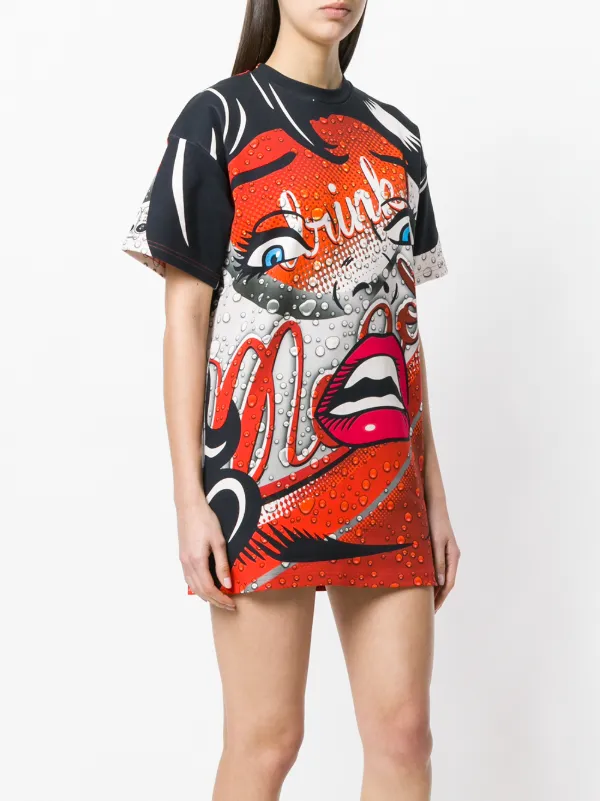 Moschino Coca Cola T-shirt Dress | Multicolour | FARFETCH ID