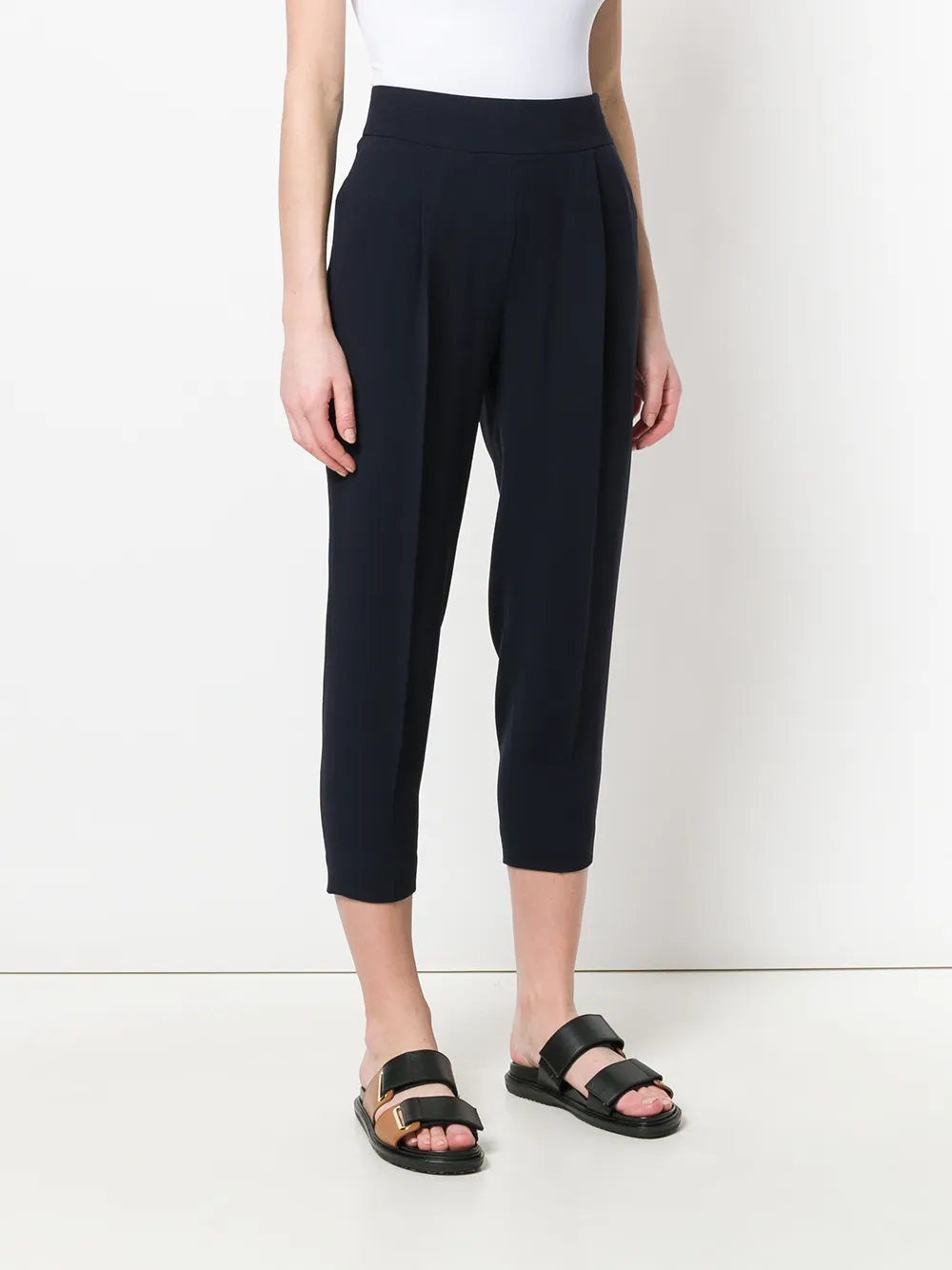  Alberto Biani Cropped Trousers   Blau 