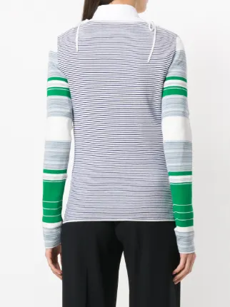 colour-block striped sweater展示图