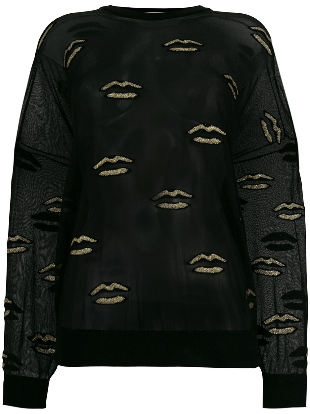 фото Givenchy полупрозрачный топ с вышивкой
