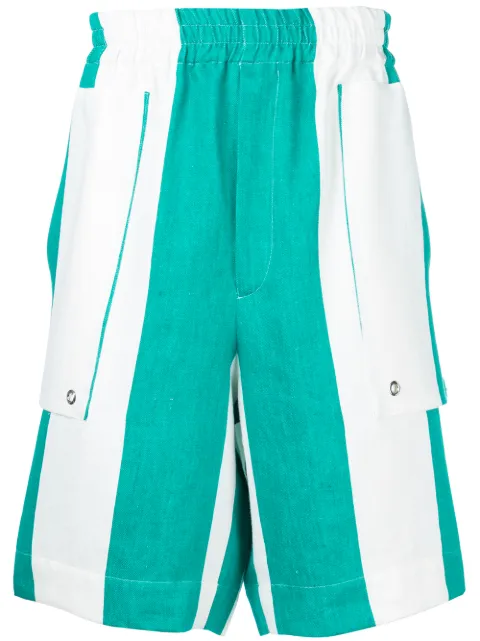 Etudes Studio Études Striped Knee-length Shorts - White In White