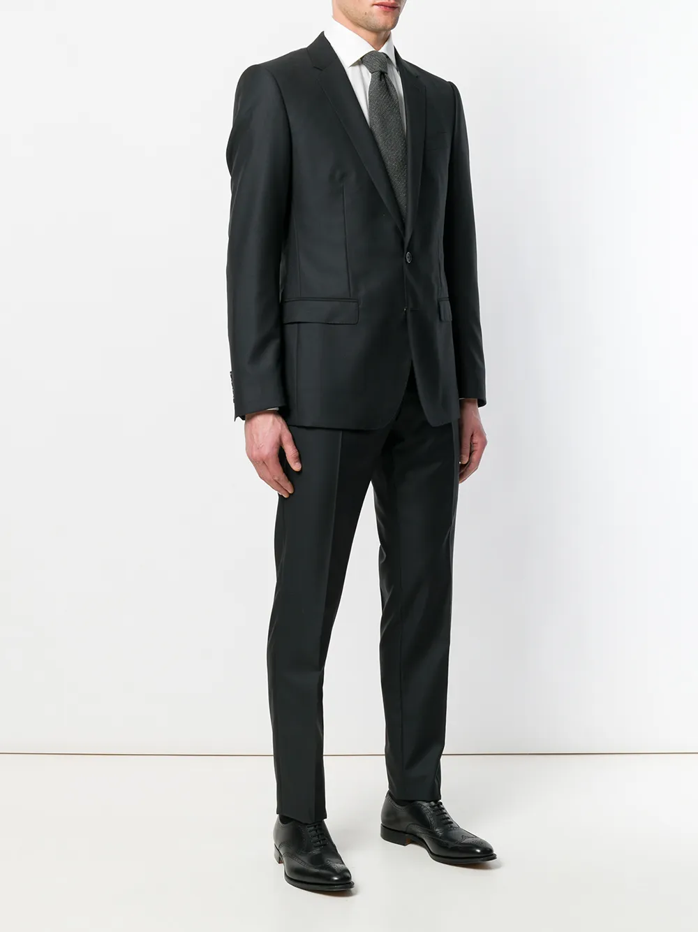  Dolce & Gabbana Zweiteiliger Anzug Mit Schmalem Schnitt   Schwarz 