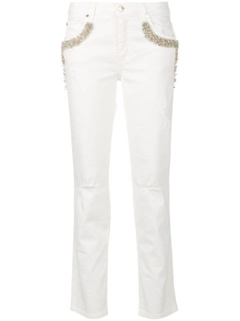 ERMANNO ERMANNO EMBELLISHED POCKET JEANS,42TJL1012896122