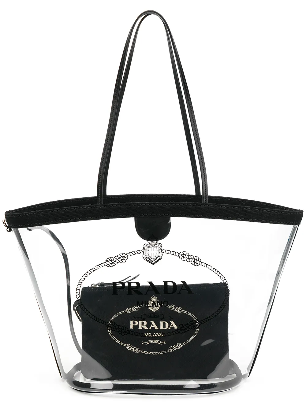 prada clear tote