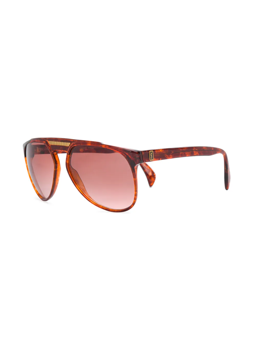 Image 2 of Yves Saint Laurent Pre-Owned logo aviator sunglasses