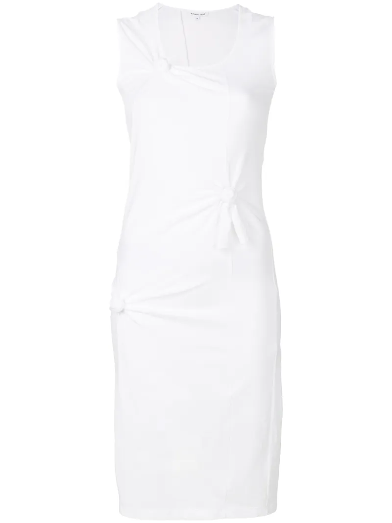 платье узкого кроя с декоративными узлами Helmut Lang