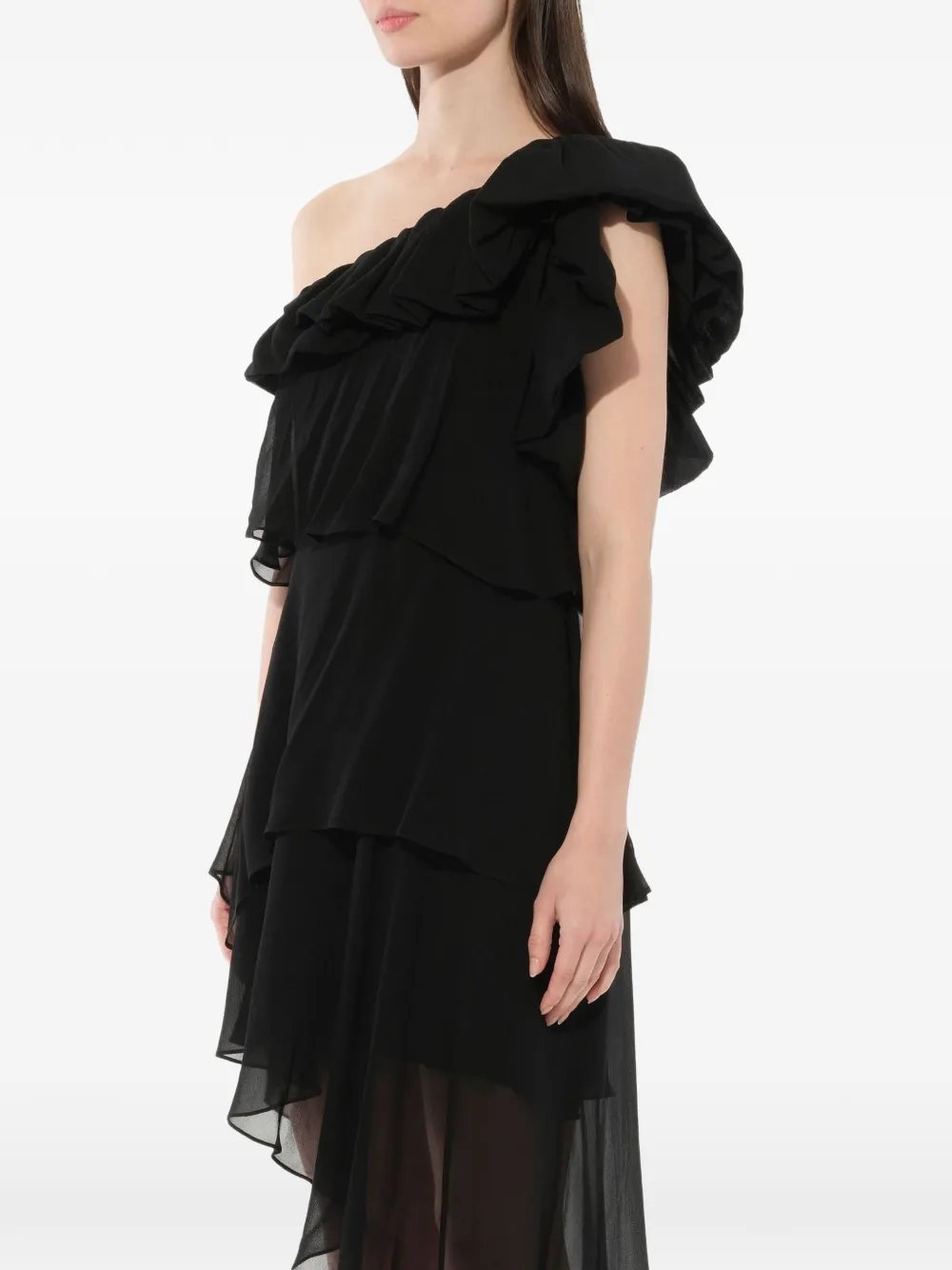 Givenchy assymetrische jurk Zwart
