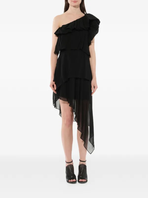 Givenchy One-shoulder Asymmetric Dress in Black