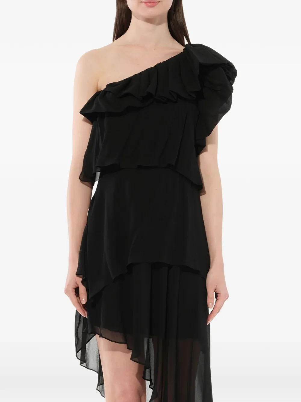 Givenchy assymetrische jurk Zwart