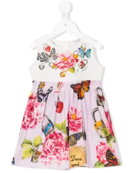 vestido sin mangas estampado