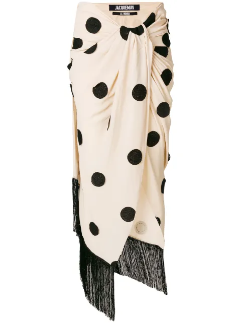 JACQUEMUS POLKA DOTTED SKIRT ,182SK0118212899230