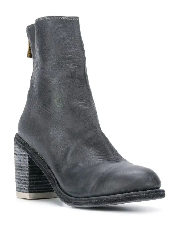 back zip ankle boots