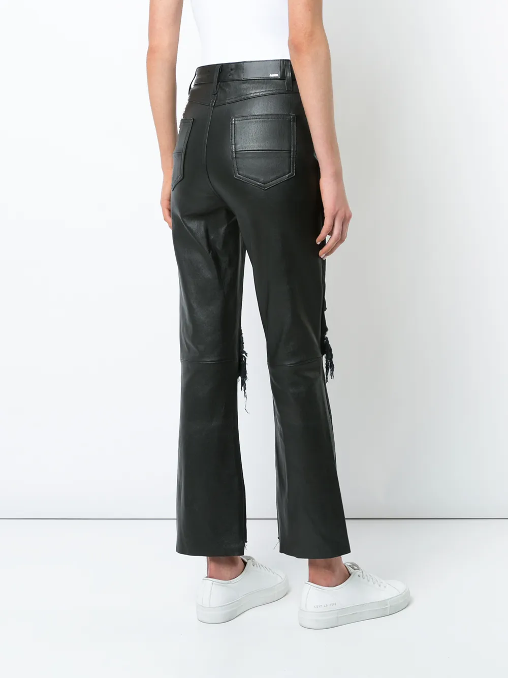 AMIRI cropped flare-jeans Zwart