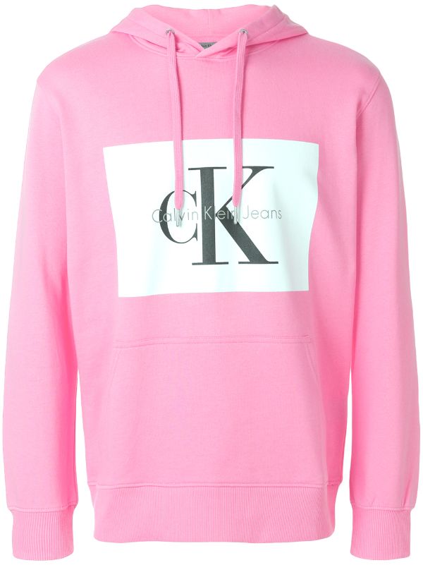 calvin klein jeans pink hoodie