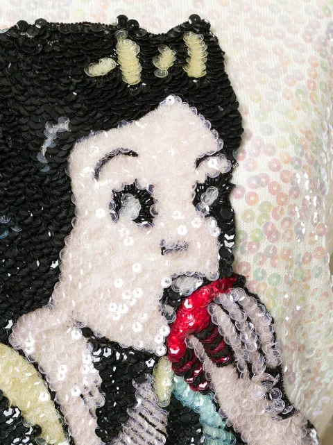 snow white sequin sweater