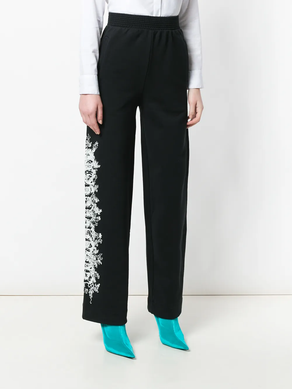 Off-White joggingbroek met zijstreep Zwart
