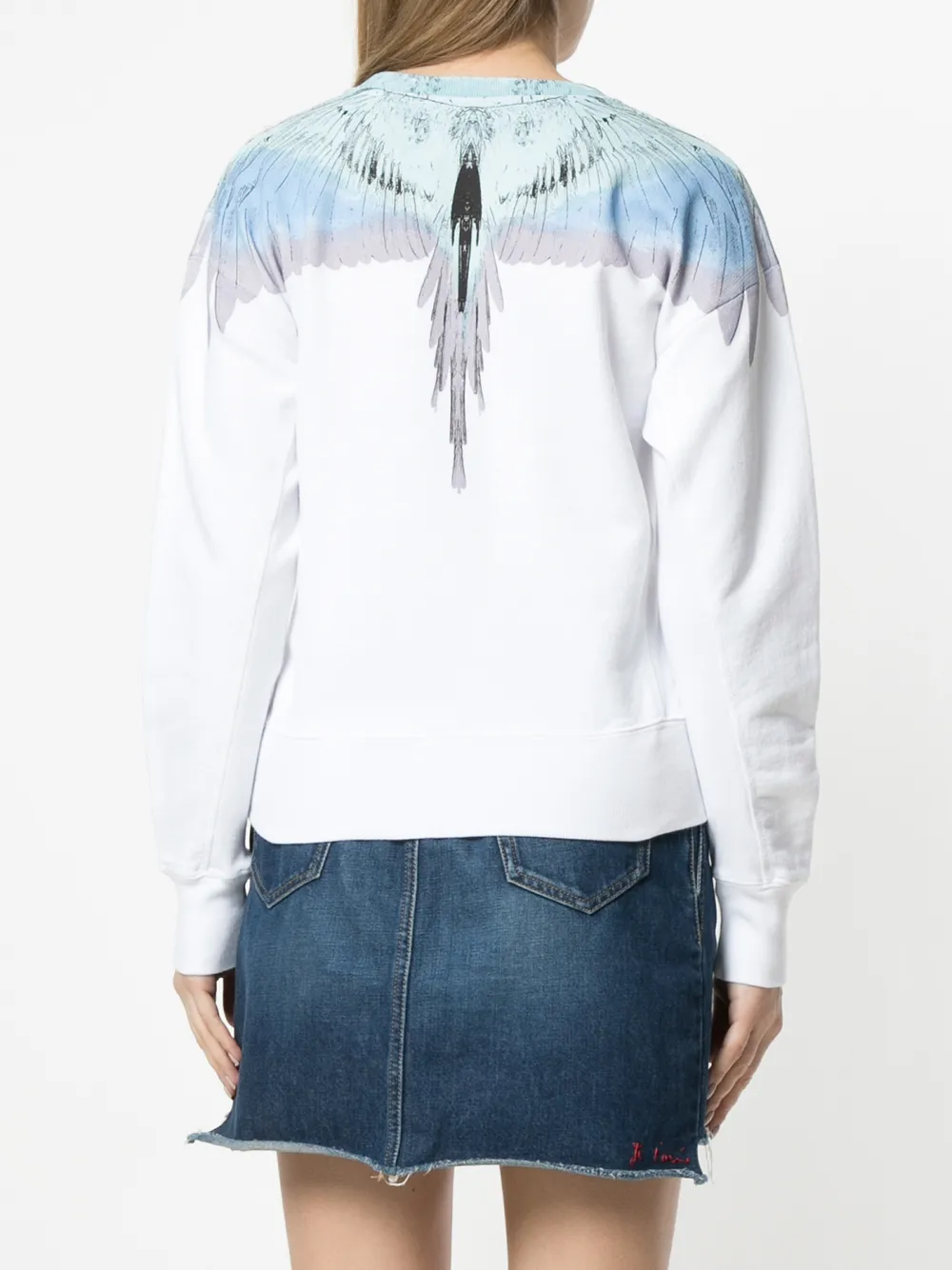 COUNTY OF MILAN Wings sweater met ronde hals Wit