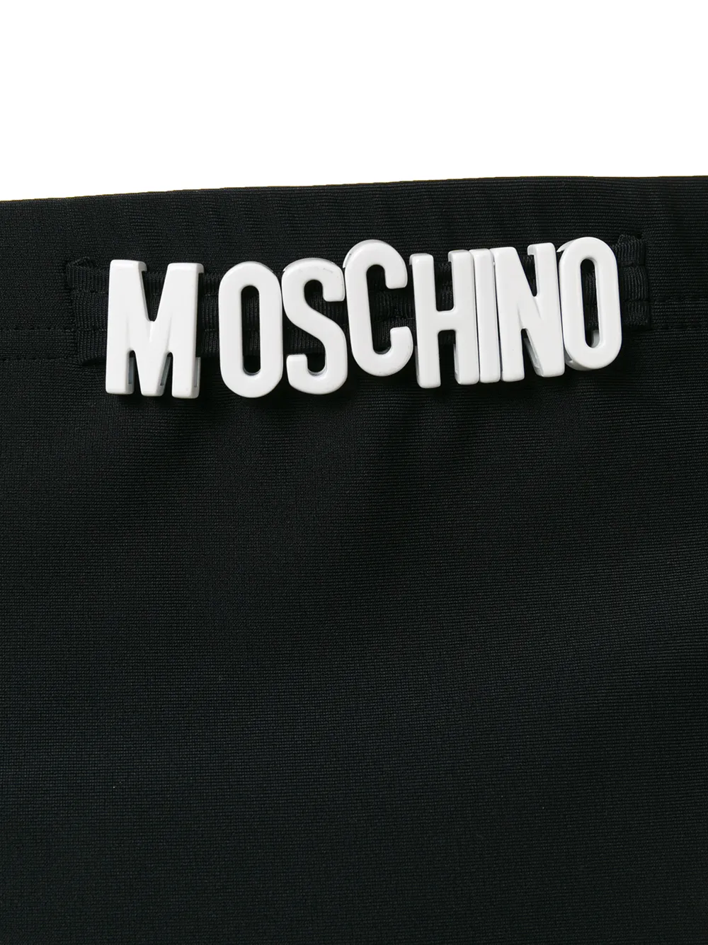Moschino logo plaque swimming briefs Zwart