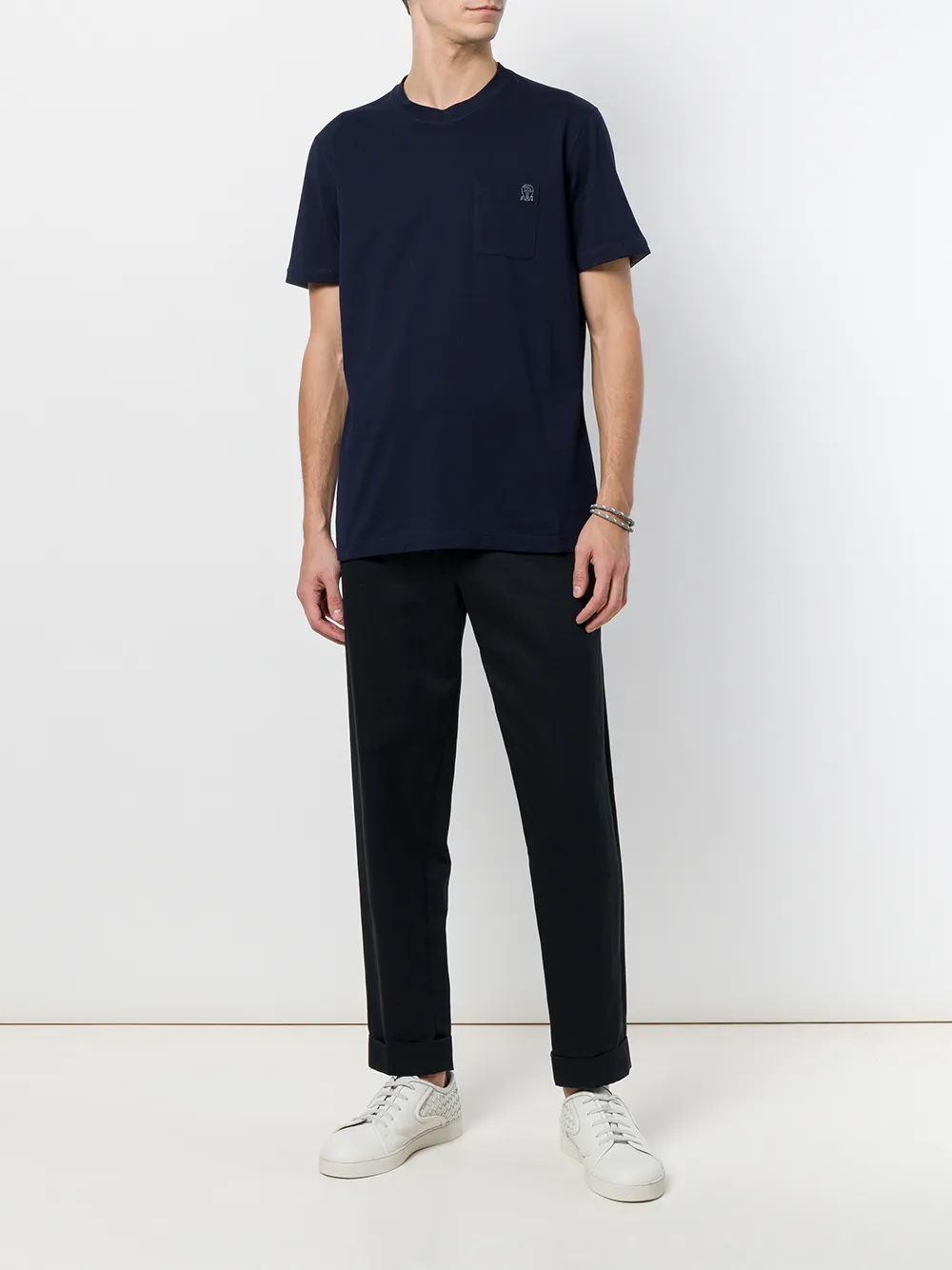 Brunello Cucinelli chest pocket T-shirt - Blauw