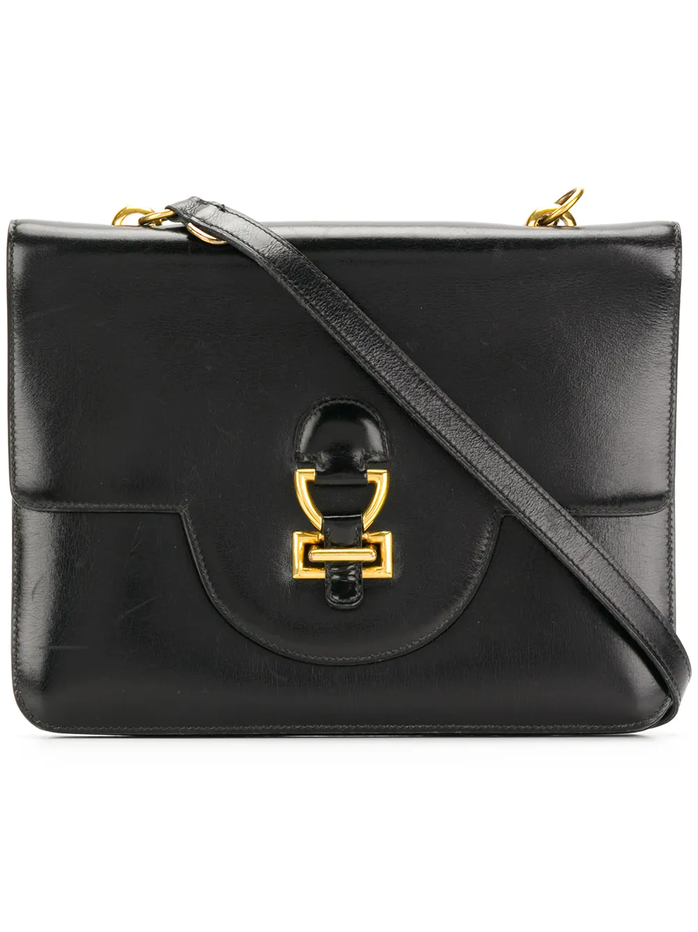 

Hermès classic leather shoulder bag - Black