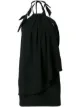 Image 1 of Saint Laurent draped halter mini dress