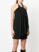Saint Laurent draped halter mini dress