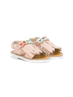 chain-trimmed sandals