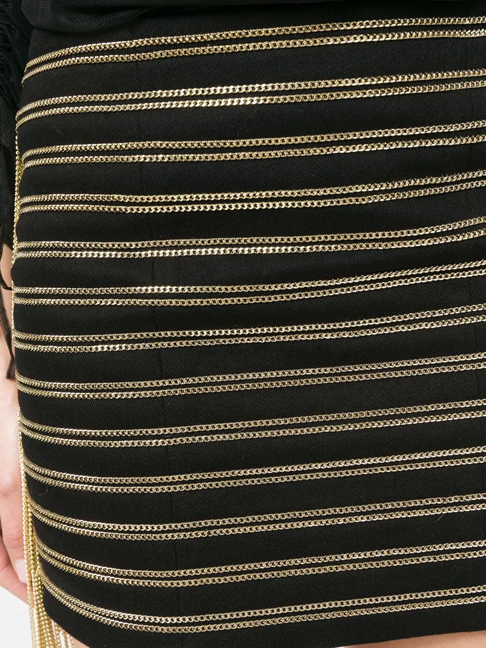 Balmain ketting versierde rok Zwart