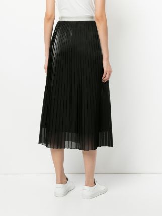 layered pleated organza midi skirt展示图