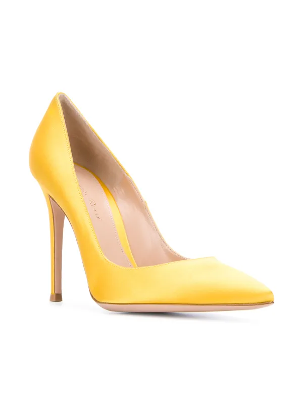 gianvito rossi yellow pumps