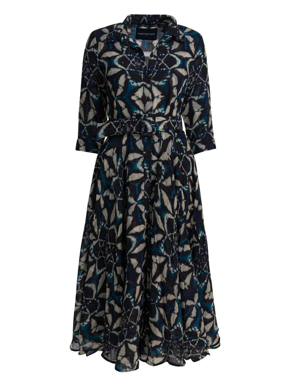 Samantha Sung leaf print dress | Blue | Image 1