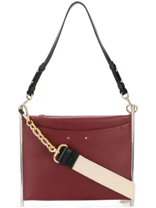 Chloe Roy Medium Clutch Red FARFETCH