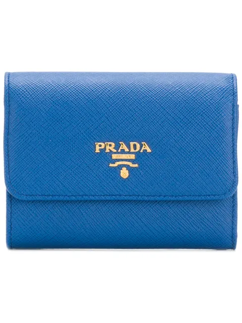 Prada Logo Plaque Wallet