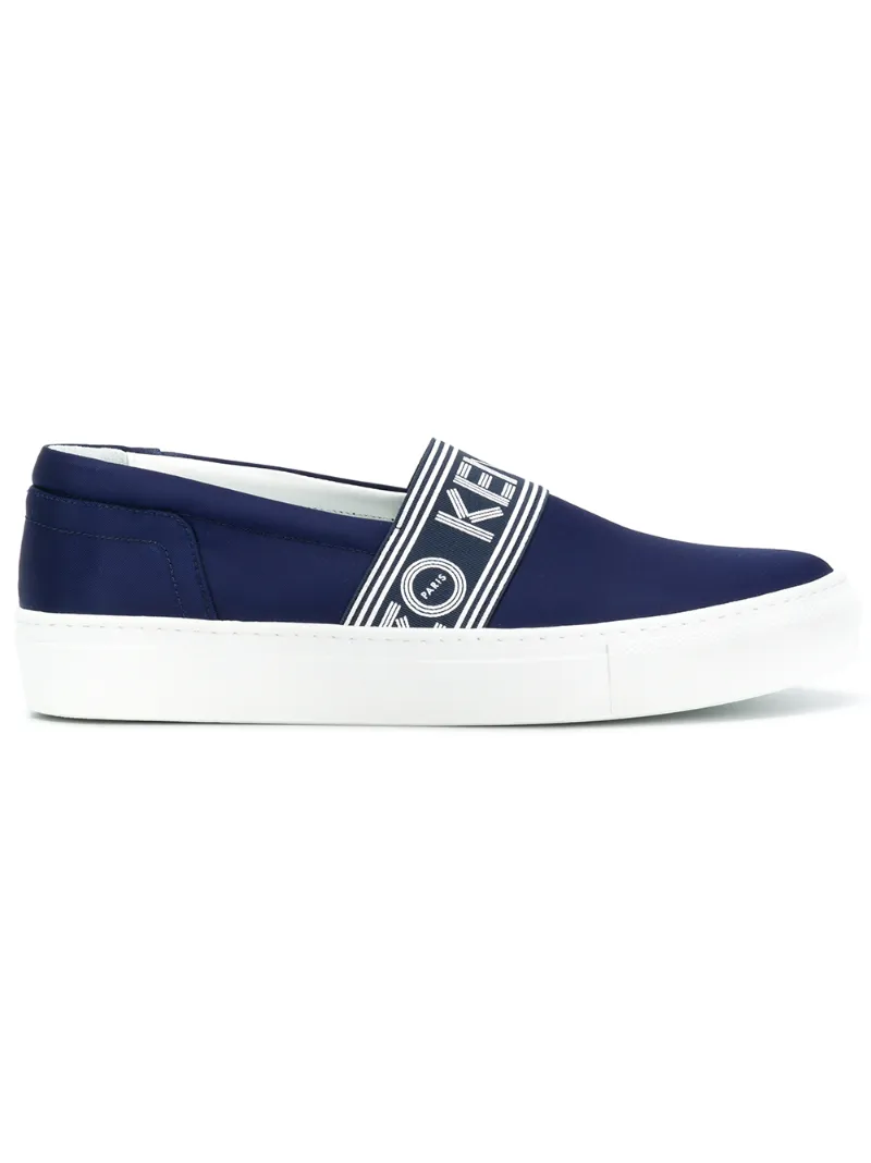 Kenzo слипоны с полоской и логотипом