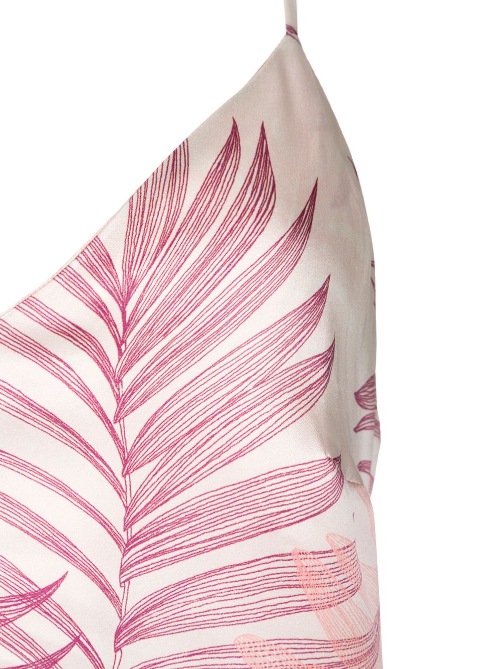 Shop Gilda & Pearl Kew Fern-print Satin Cami Dress In Pink