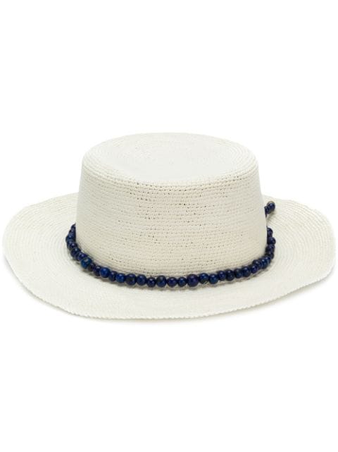 SENSI STUDIO Hippie crochet bead hat,206512905195