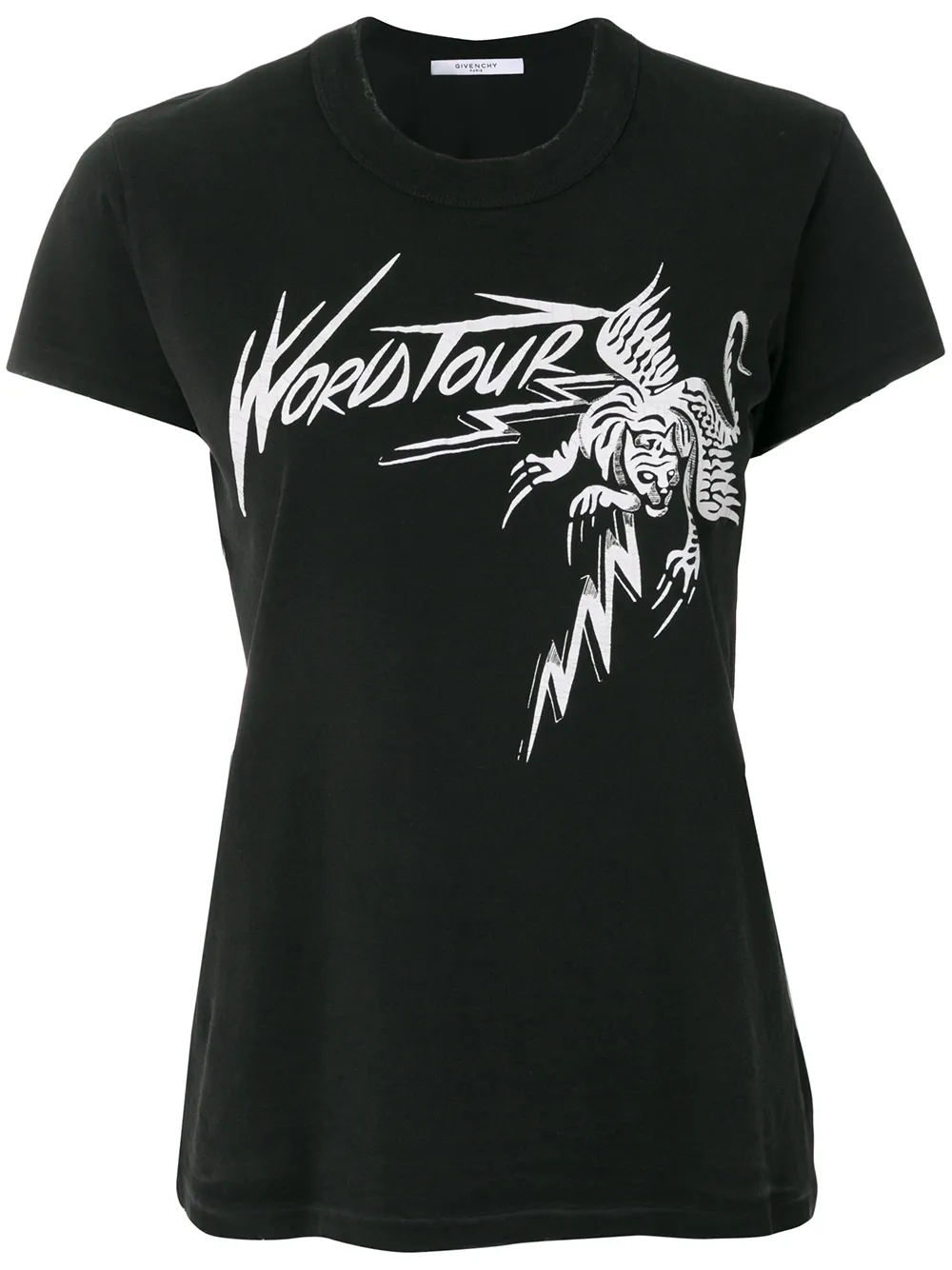 Givenchy World Tour Tiger Printed Jersey T-shirt In Black
