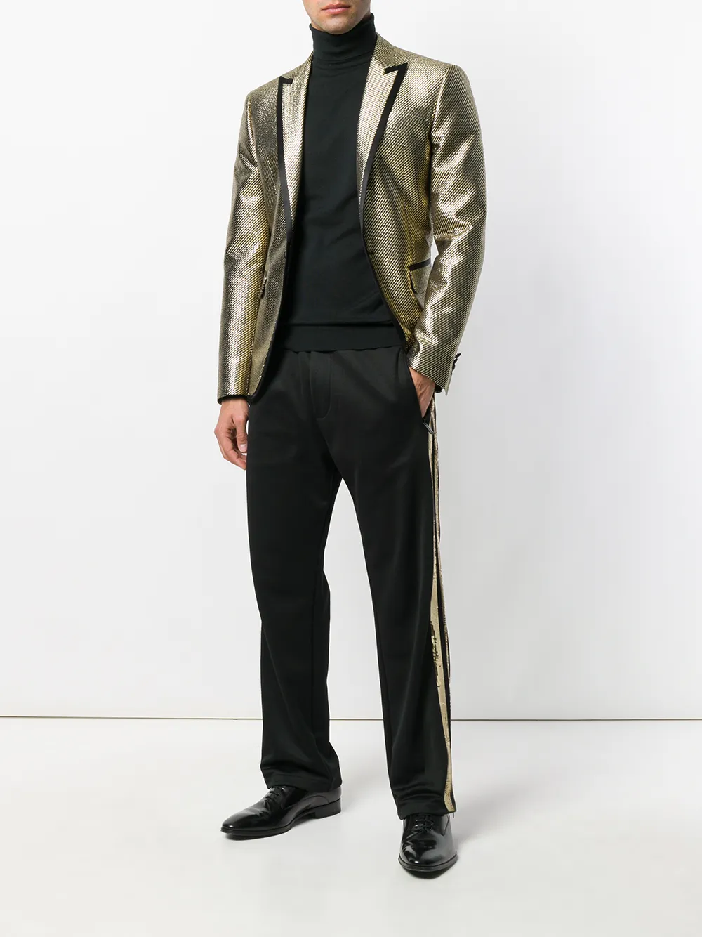 DSQUARED2 broek met pailletten en strepen - Zwart