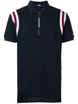 Camisa polo com detalhe canelado