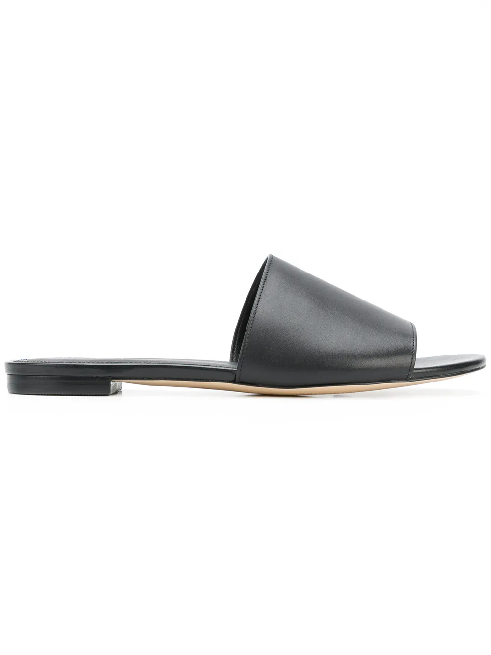 michael kors shelly leather slide