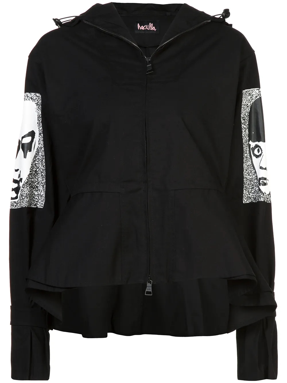 Haculla They're Here peplum-waist bomber jacket | Black | Image 1