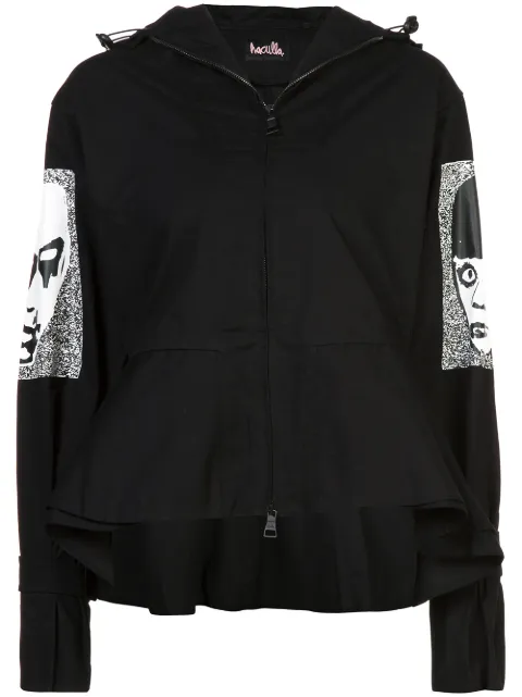 Haculla They're Here peplum-waist bomber jacket