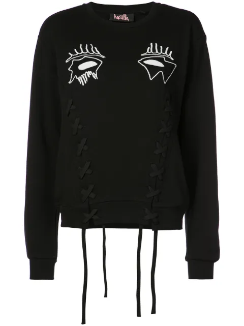 Haculla Evil Eye lace-detail sweatshirt