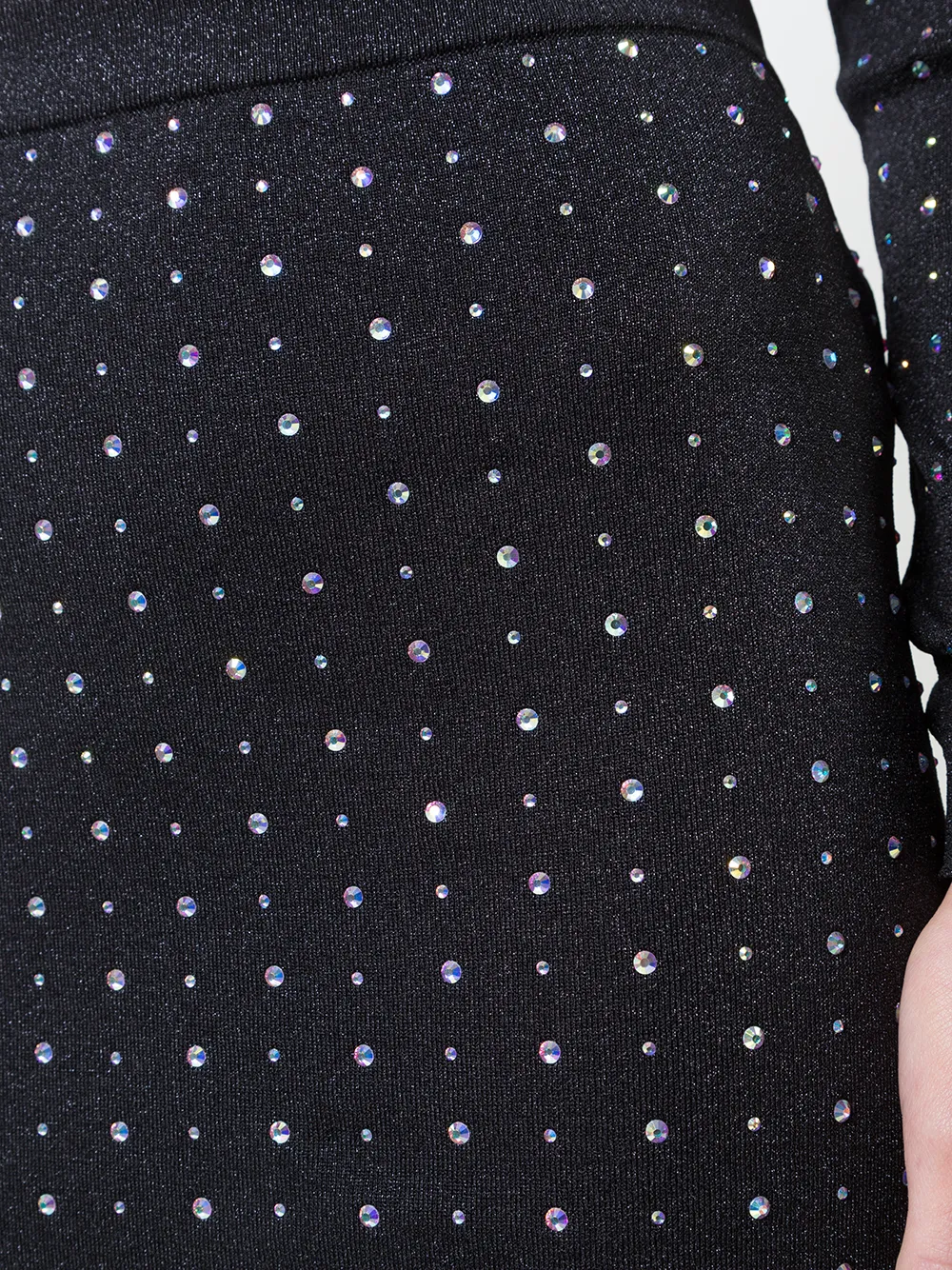 Balmain kristallen versierde maxi rok Zwart