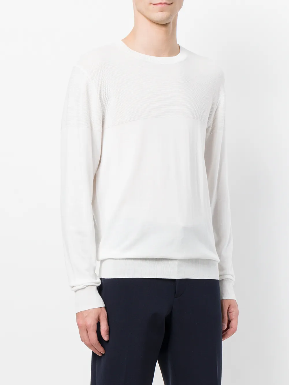 Paolo Pecora mock neck trui Wit